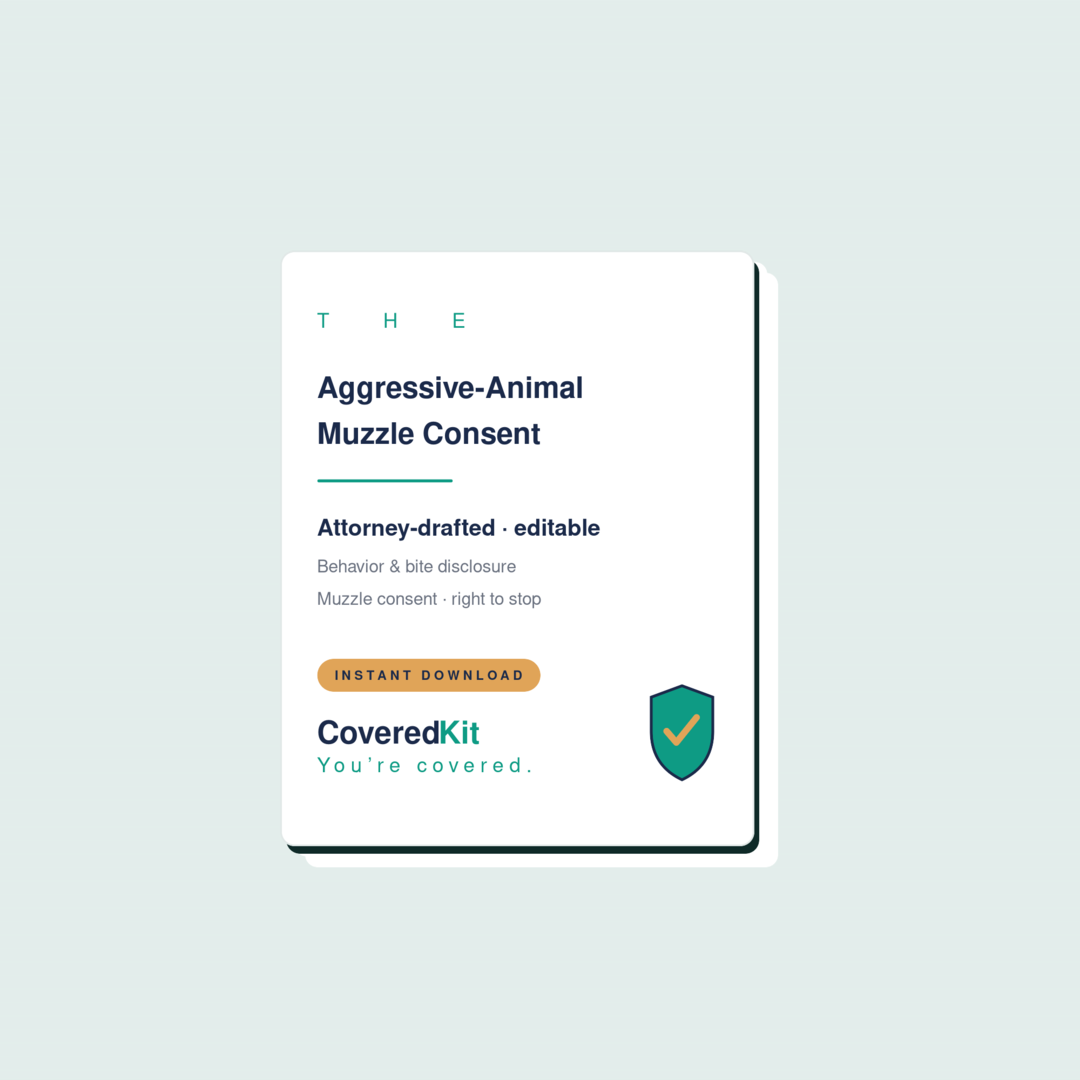 Aggressive-Animal & Muzzle Consent