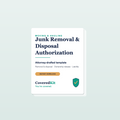 Junk Removal & Disposal Authorization — CoveredKit
