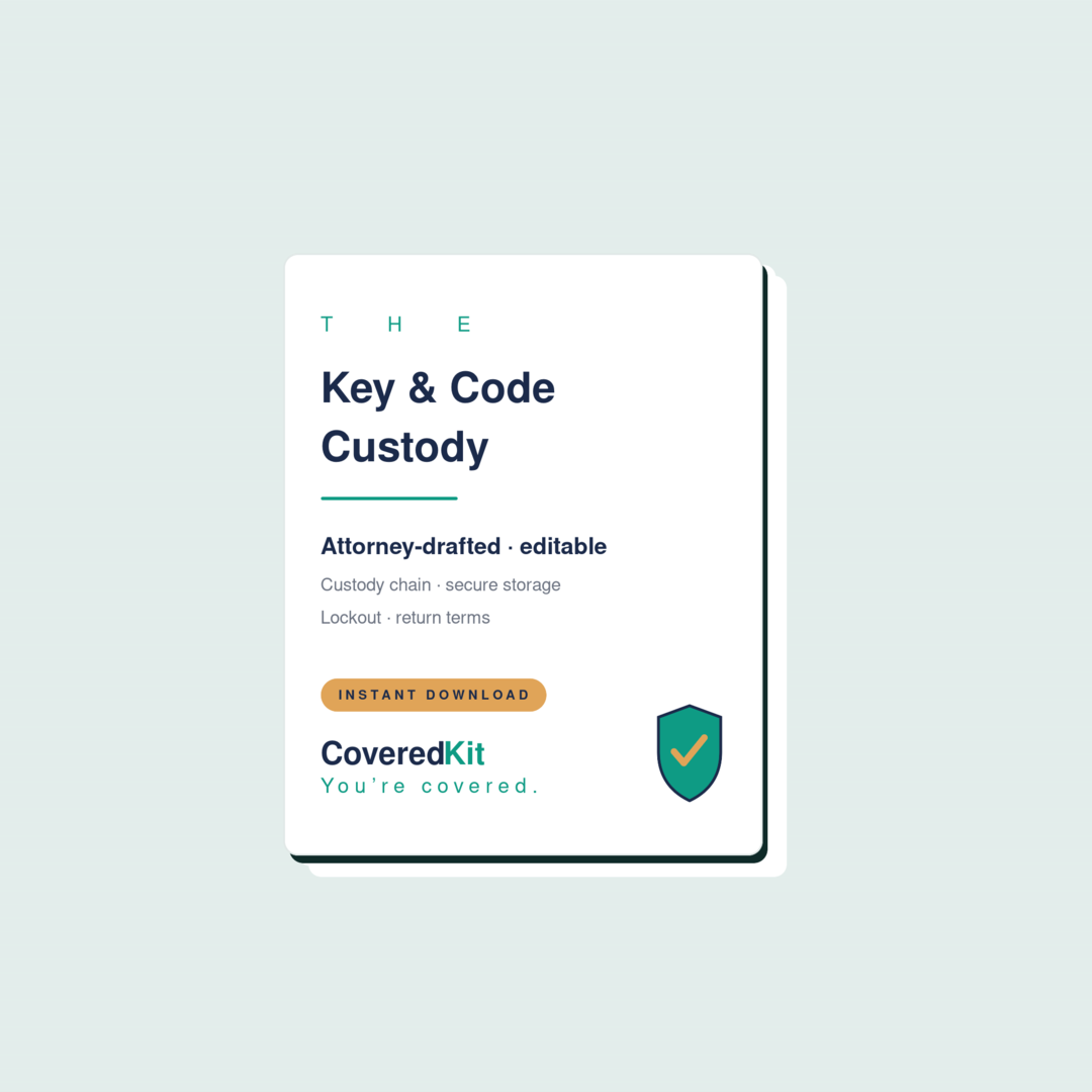 Key & Alarm-Code Custody Authorization