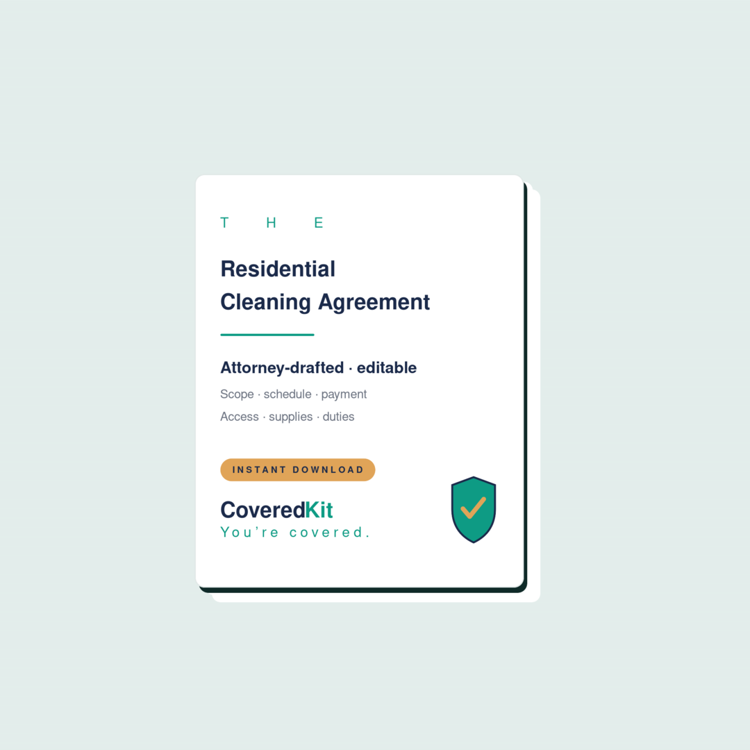 Residential Cleaning Service Agreement