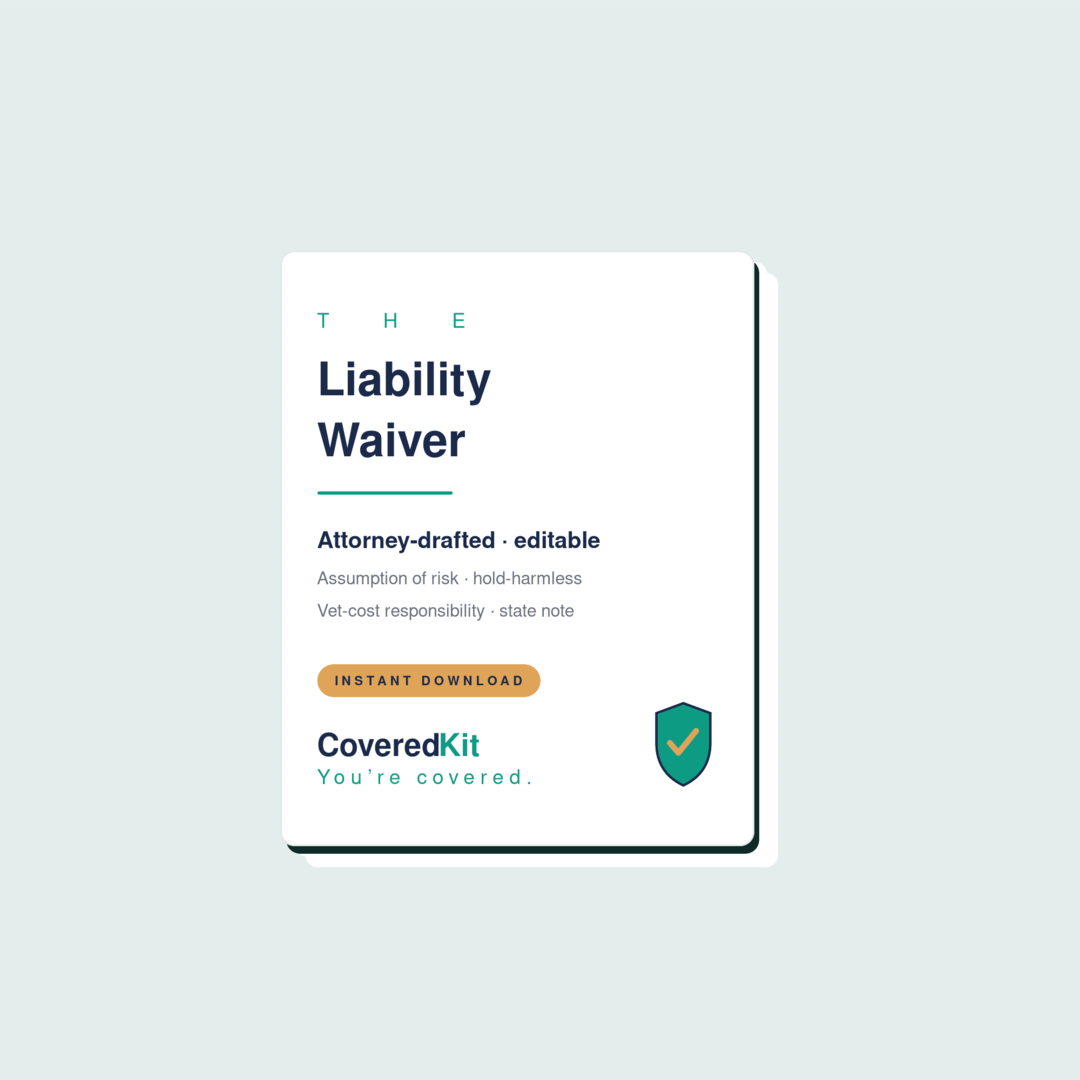 Pet-Care Liability Waiver & Assumption of Risk